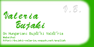 valeria bujaki business card